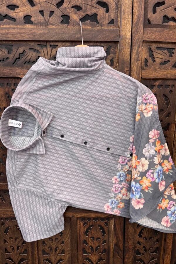 Beutifull Flower print shirt MEN'S EXCLUSIVE COTTAN FABRIC PRINTED HALF SLEEVE SHIRT